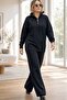 COMFY FIT ZIPPER DETAIL LARGE SIZE BOTTOM TOP Knitwear SET