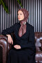 Burgundy 90X90 Silk Crepe Satin Scarf