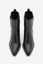 Women's Pointed Toe Double Elastic Thick Heeled Boots Solav Black - 7