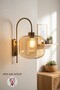 Maple Honey Glass Sconce Wall Lamp Modern Hotel Cafe Vintage Living Room Bedroom Staircase Retro - 5