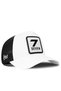 White-Black Trucker Hat with Number 7 Logo