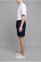 Relax Fit Elastic Lace-Up Waist Shorts with Text Detail I3699Ax26Hs - 4