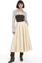 Mixray High Waist A-Line Midi Skirt - 4