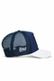 Eagle Logo Cordura White-Navy Blue Trucker Hat - 2