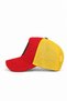 Red-Yellow Trucker Hat with Bear Logo - 3