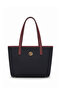 Us3075 Model Women's Shoulder Bag - Navy Blue and Claret Red