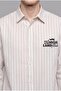 Boxy Fit Striped Long Sleeve Gray Shirt I3028Ax26Hs - 5