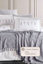 Daisy Pike Bedspread 100% Cotton with Tassels (220X240 cm) Gray - 2