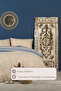 Fine Duvet Cover Set Double Size Fitted Sheet Cotton (200X220 cm) Beige - 2