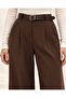 Women's Belted Lycra Brown Palazzo Trousers - 5