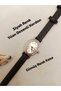 Black Color Strap - Silver Color Case - Women's Wristwatch