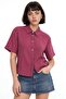 Mixray Stone Accessory Short Sleeve Crop Shirt