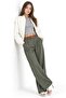 Mixray High Waisted Straight Leg Velvet Trousers - 5