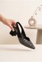 Thick Heel Shiny Heeled Shoes
