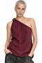 Mixray Asymmetrical Collar Accessory Detailed Top