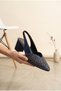 Thick Heel Shiny Heeled Shoes - 3