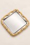 Diamo 6 Pieces Crystal Stone Detailed Silver Stainless Steel Gold Frame Coffee Presentation Tray Serving Decorative Tray - 4