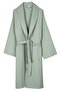 Waffle Bathrobe, 100% Cotton Unisex Green Waffle Pique Bathrobe - High Water Absorbency & Soft Shawl Collar Bathrobe - Home1961 Waffle Woven Bathrobe for Men and Women - 3