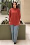 Crochet Knitwear Knitted Detailed Mercerized Tunic - 3