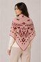 Patterned Double-Sided Knitwear Triangle Shawl - 4