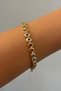 Steel Gold Star Detailed Plate Bracelet - 2