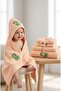 Baby Bath Towel Set 6 Pieces (Cat Salmon)