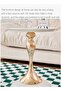 Modern Round End Table,Small Side Table and Nightstand for Living Room and Bedroom,White and Gold - 4