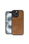 Apple iPhone 16 Pro Case Aras Leather Cover - Tan