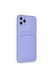 Apple iPhone 11 Pro Max Case Kelvin Silicone with Business Card Holder - Lilac - 2