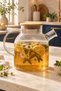 Heat Resistant Borosilicate Glass Teapot 1800 ml Stylish Presentation Teapot with Stainless Steel Strainer