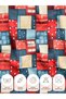 100% Cotton Satin Patchwork Fabric – 155X100 cm – Red Navy Blue Square Pattern - 7