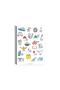 Striped Spiral Notebook with Stickers Hallederiz 16,5X22,5 - 2