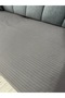 Tasseled Shawl Model Gray Sofa Cover 100X230 |   100% Cotton Knitted, Non-Slip, Decorative Home Textile - 4