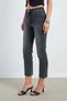 Zippered Cut-Off Leg Jeans - 6