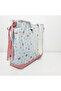 Blue Baby Care Bag, Lunchbag, Floral Patterned 100% Cotton - 4