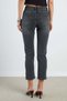 Zippered Cut-Off Leg Jeans - 7