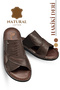 Genuine Leather Men's Slipper Lightweight Leather 3D Brown - 3