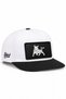 Black and White Hip Hop Hat with Bull Logo