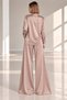Long Sleeve Shirt Pants Stylish Satin Set Cou-106 - 2