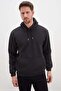 3 Thread Basic Hooded Kangaroo Pocket Sweatshirt