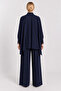 Bat Sleeve Belted Modal Premium Selection Suit Lby0082 Dark Blue - 7