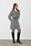 Baby Collared Dress with Ruffle Detail - Black - 2