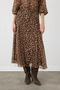 Bambi Patterned Midi Skirt - Brown - 2