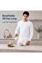 ملابس داخلية حرارية للرجال، طقم طبقة أساسية (علوي وسفلي)، سراويل داخلية طويلة، مبطنة بالصوف، برقبة دائرية، فائقة النعومة - 6