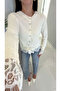 Sineja Ecru Lace Detailed Cardigan - 2