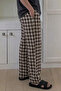 Men's Brown Plaid Patterned Comfortable Fit Cotton Trousers - 2
