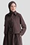 Copper glitter embroidered jacket set brown - 2