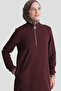 Pocket Detailed Basic Tunic Claret Red - 4