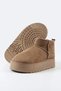 Suede Thick Sole Women's Boots with Hair Inside - 4