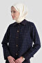 Navy blue suit with glitter tweed jacket - 4